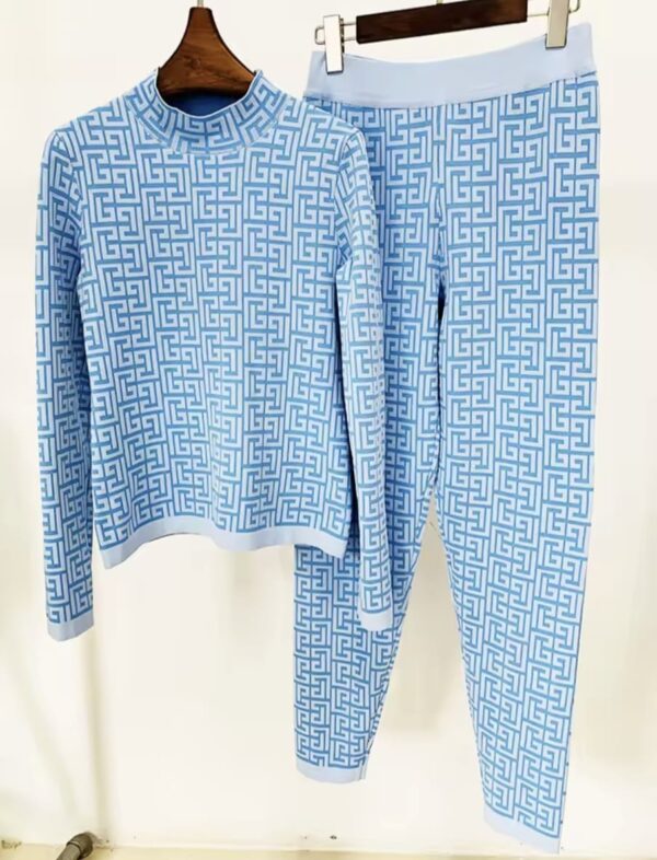 Women's Geometric Monogram Jacquard Knit Pullover Sweater