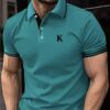 Men's T-shirt classic short sleeved polo - Image 3