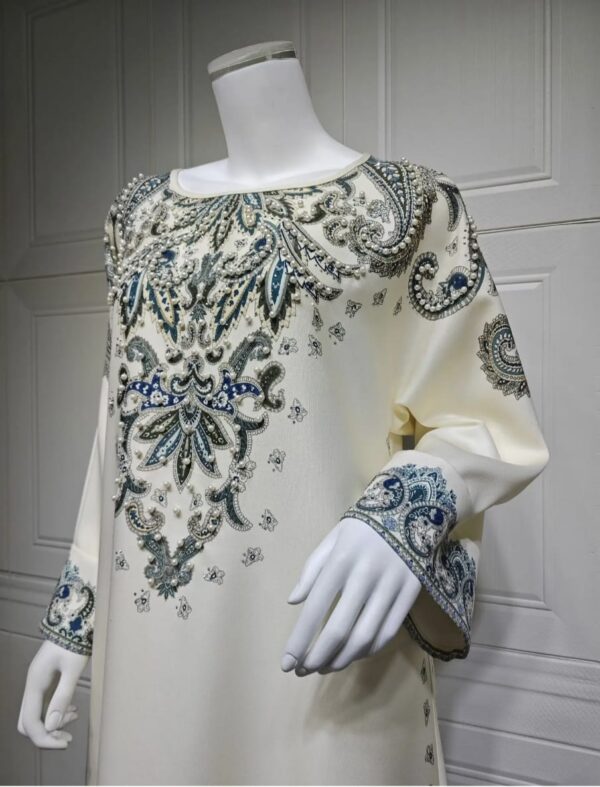 DUBAI ABAYA LUXURY FLORAL PRINT - Image 5