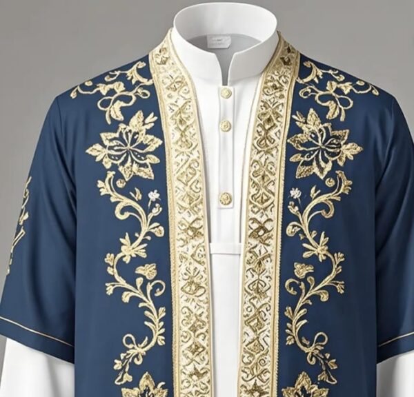LUXURY Abaya men's Thobe hand embroidered - Image 4