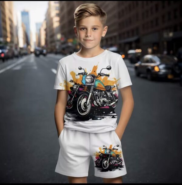 Summer Short-Sleeve T-shirts 3D Cartoon Print Fashion Boys. - Image 2