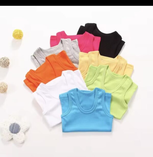 Tank Tops for Boys and Girls Cotton Sleeveless 2 to 12Y - Image 3
