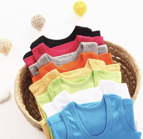 Tank Tops for Boys and Girls Cotton Sleeveless 2 to 12Y - Image 4