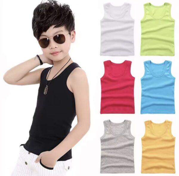 Tank Tops for Boys and Girls Cotton Sleeveless 2 to 12Y