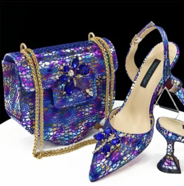 New Mixed Color Pointed Toe Royal Blue Ladies - Image 5