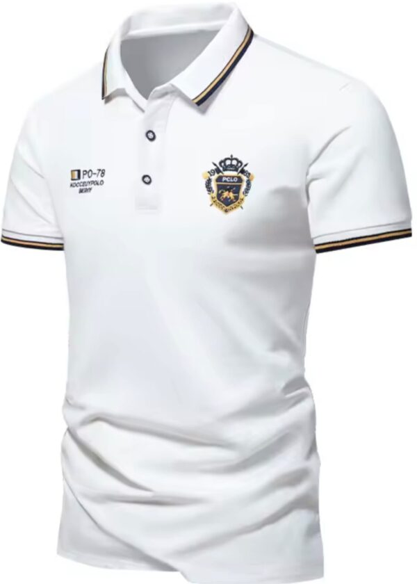 New Men's Embroidered Polo Shirt - Image 5