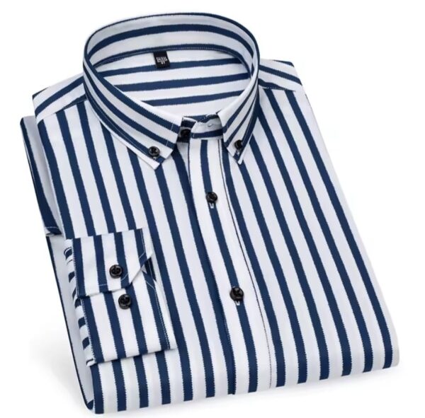 Men's Long sleeve Shirt Causal Stripe