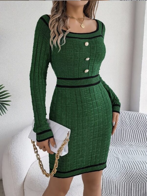 2025 Knitted Long Sleeve Women's Dress - Image 4