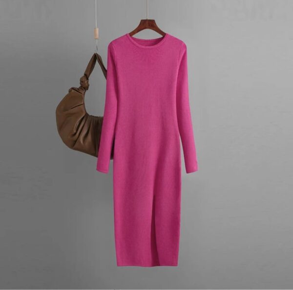 2025 New Slim Knitted Women's Dress - Image 2