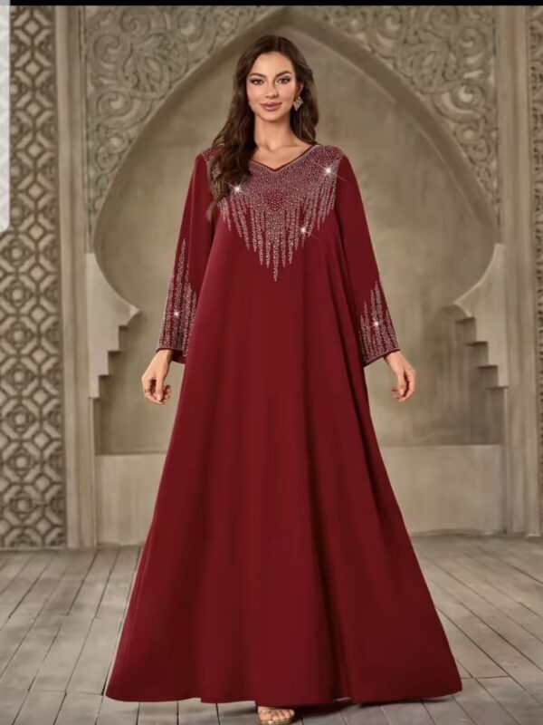 New Fashion Diamond Abaya - Image 2