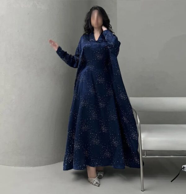 Muslim Satin Modest Dress - Image 3