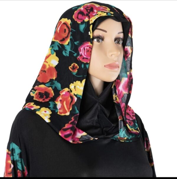 New Model Patchwork Double Hijab Dress