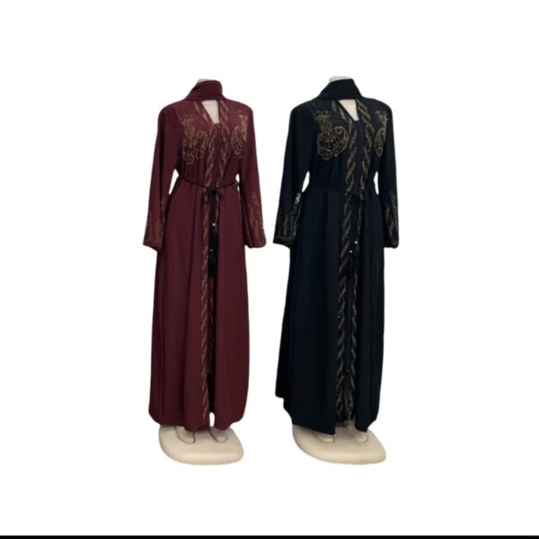 New Embroidered Dress With Scarf - Image 3
