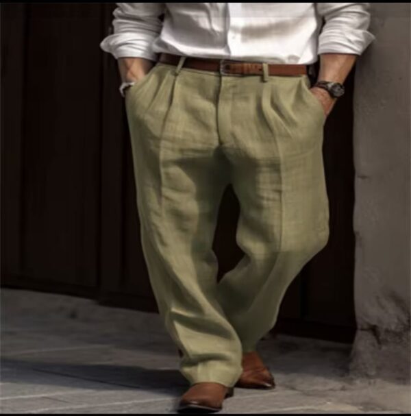 2025 Men's Stand Pocket Causal Linen Pants - Image 4
