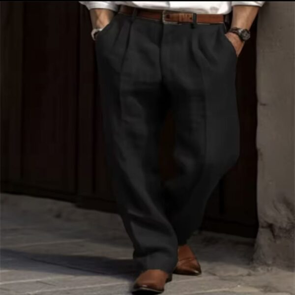 2025 Men's Stand Pocket Causal Linen Pants - Image 2