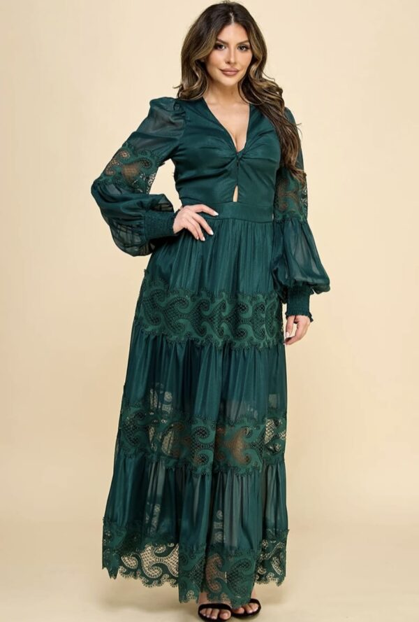 Elegant Ladies Chiffon Long Dress - Image 2