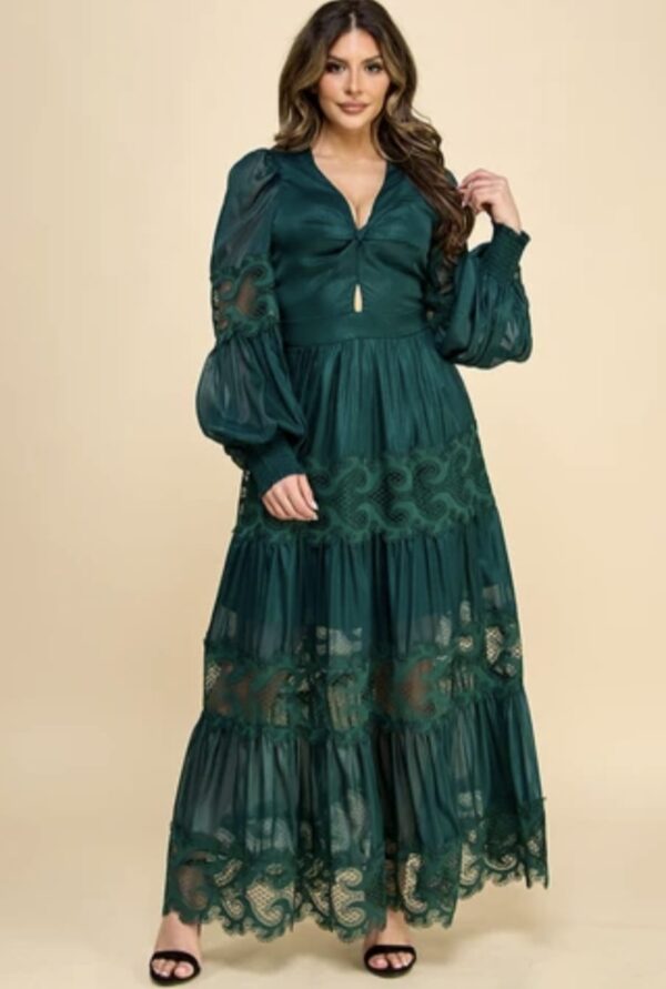 Elegant Ladies Chiffon Long Dress - Image 3