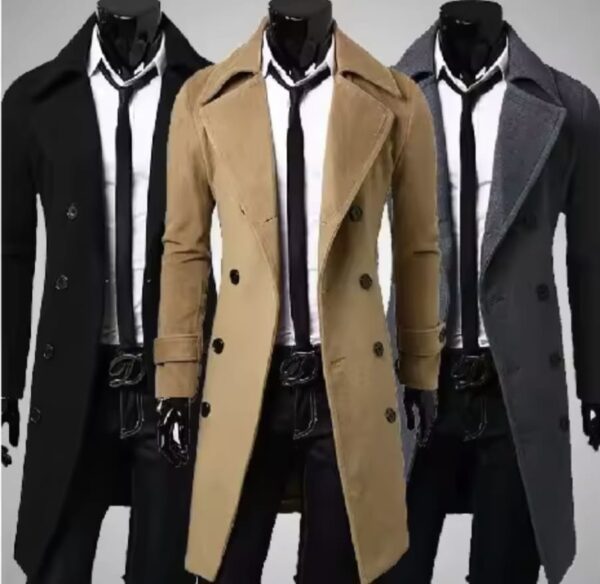 Men's Fashionable Extended Overcoat Jacket