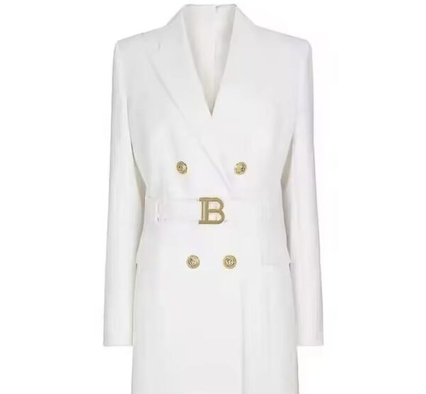 Women's Long Sleeve Buttons Double Blazer - Image 5