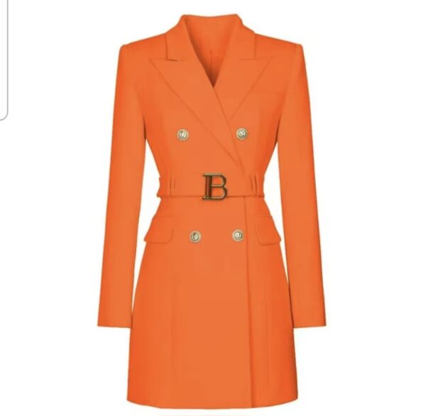 Women's Long Sleeve Buttons Double Blazer
