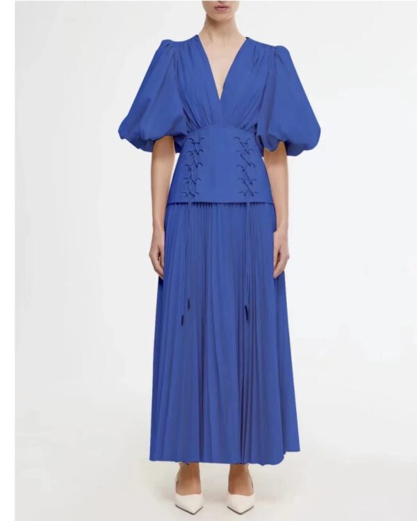 Fashion Long Pleated Dress - Image 2