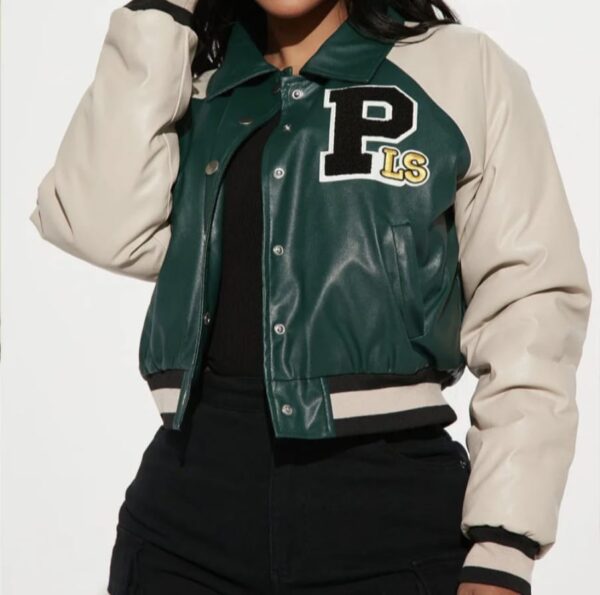Women's Green Varsity Puffer