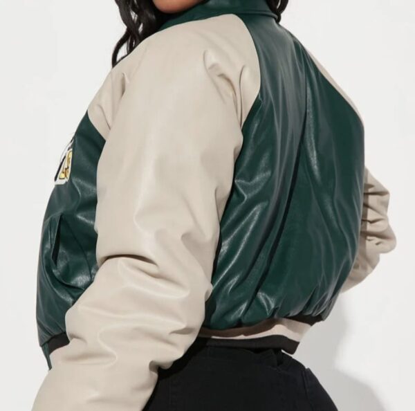 Women's Green Varsity Puffer - Image 4