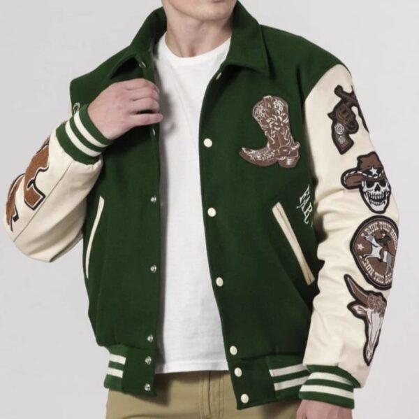 PU Leather Varsity Jacket
