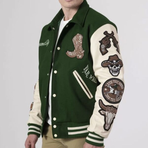 PU Leather  Varsity Jacket - Image 3