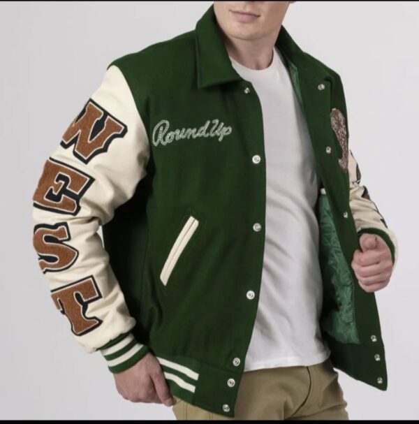 PU Leather  Varsity Jacket - Image 4