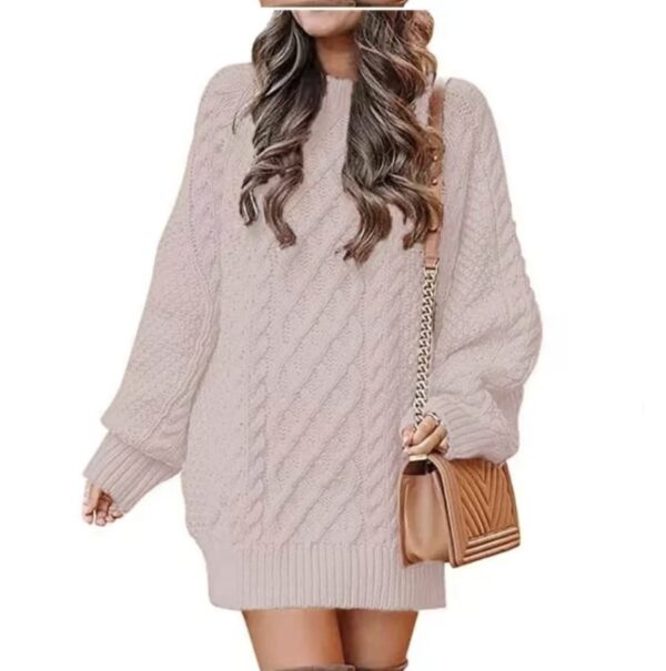Fashion Solid Color Long Sleeve Dress - Image 6