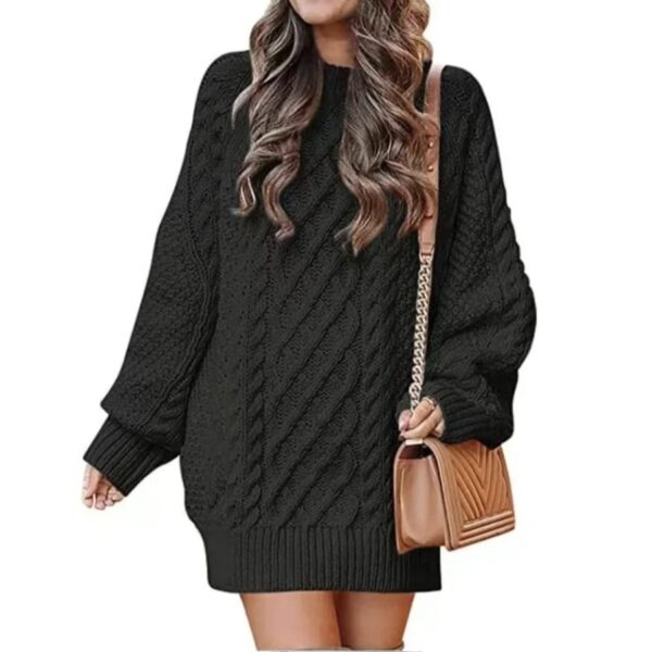 Fashion Solid Color Long Sleeve Dress - Image 7
