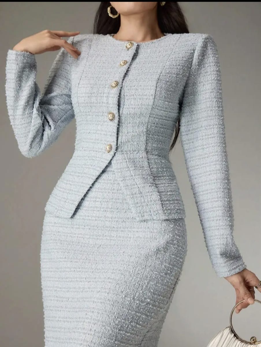 New Longsleeve Tweed Jacket With Fishtail - Image 2