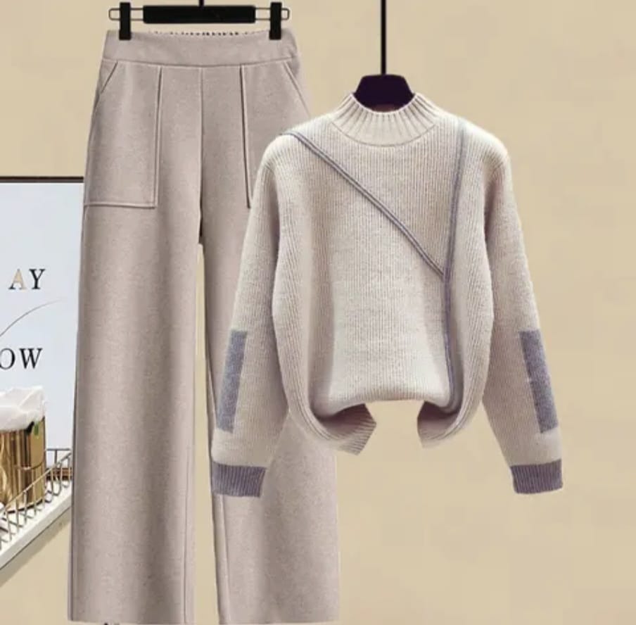 Women's High Waist Thickened Woolen Set - Image 4