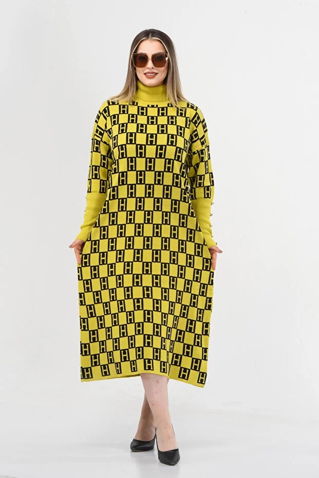 High Quality Women's Turtleneck Sweater Dress - Image 4