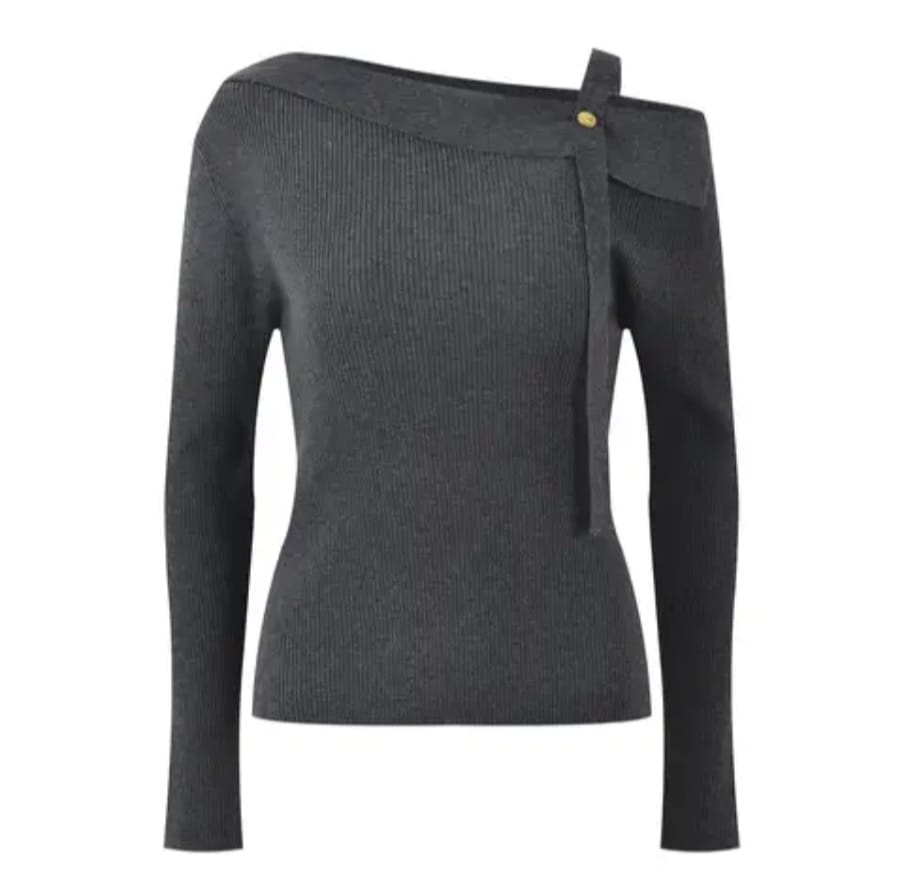 Sexy Designed One- Shoulder Lady Outerwear - Image 4