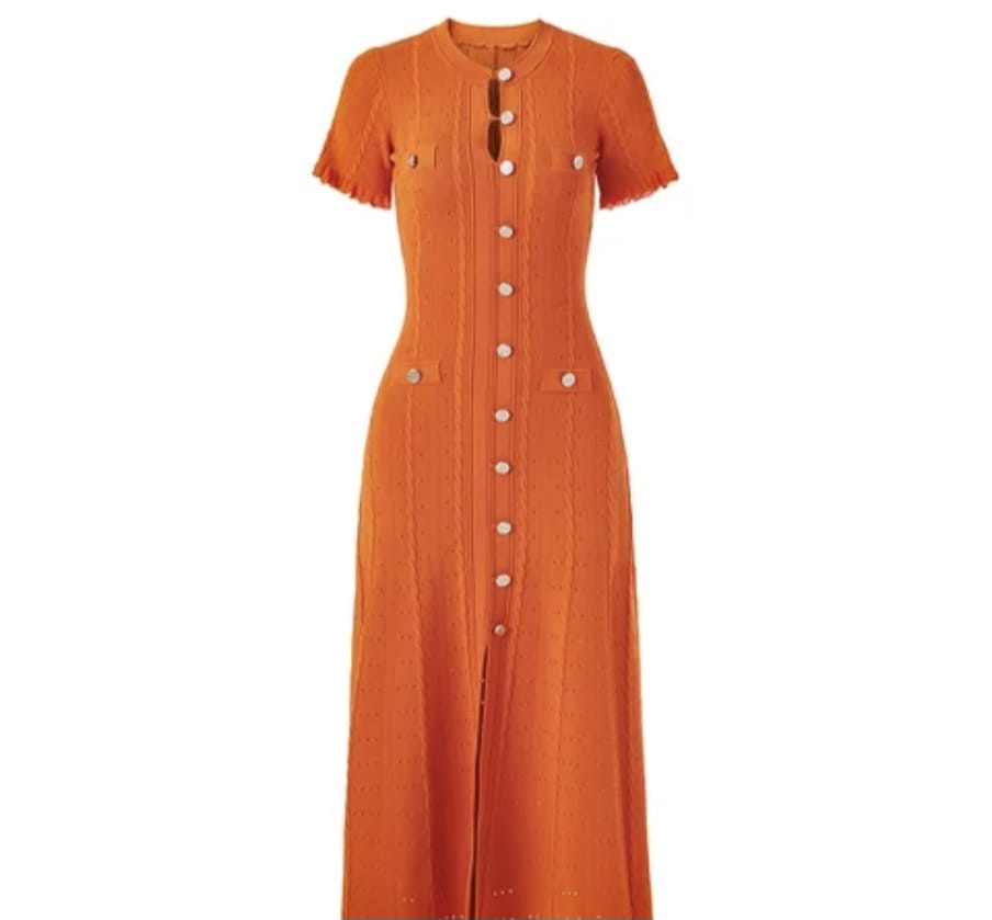 New Designed Lady Solid Hollow Out Short Sleeve O-Neck Single Breasted Knit - Image 4