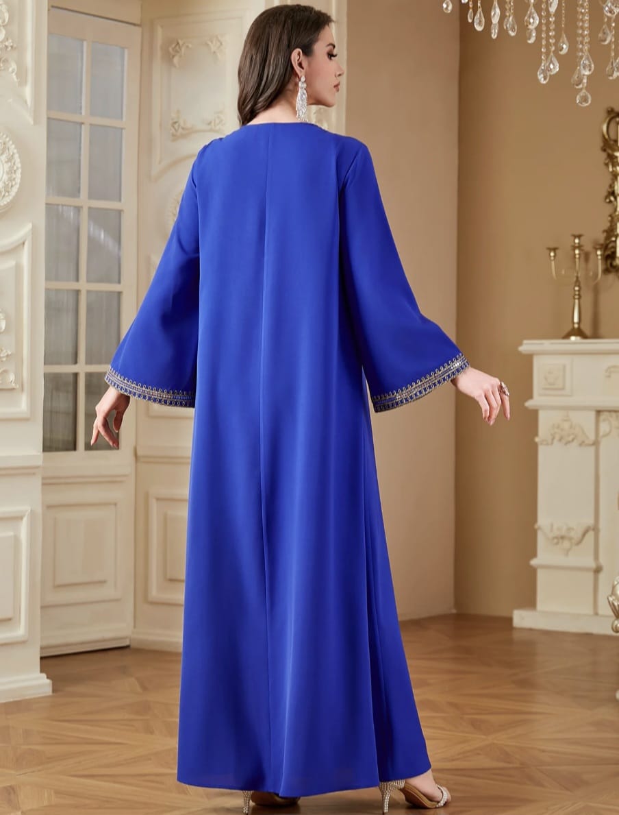 New Loose Embroidered Muslim Dress - Image 3